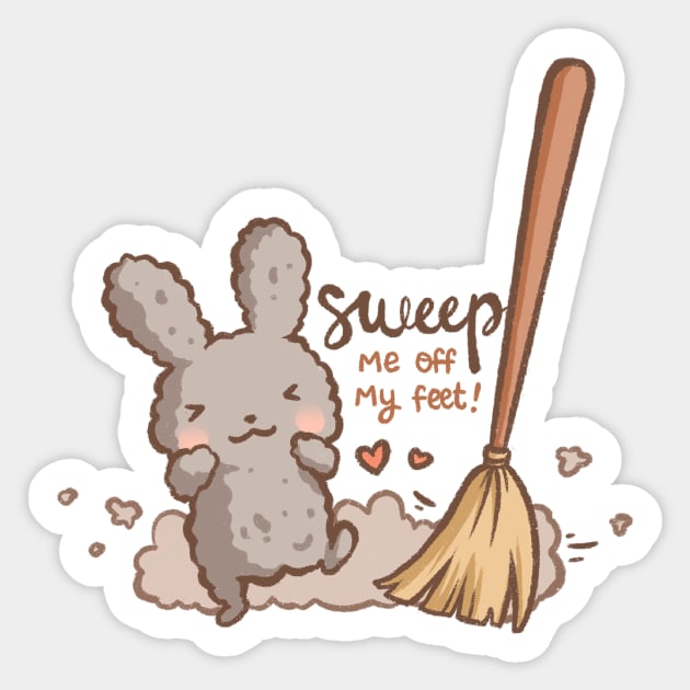 Sweep me off my feet Sticker by mschibious